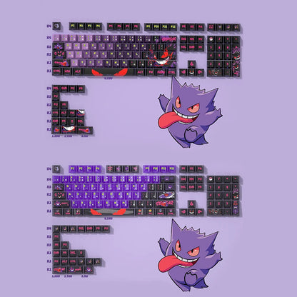 Gengar Dual-tone Shine-through Cherry Profile PBT/PC Keycaps