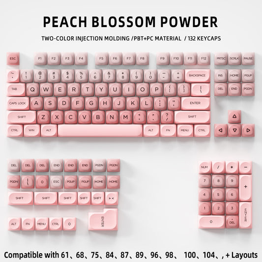 Peach Blossom HOA Profile Translucent Keycaps