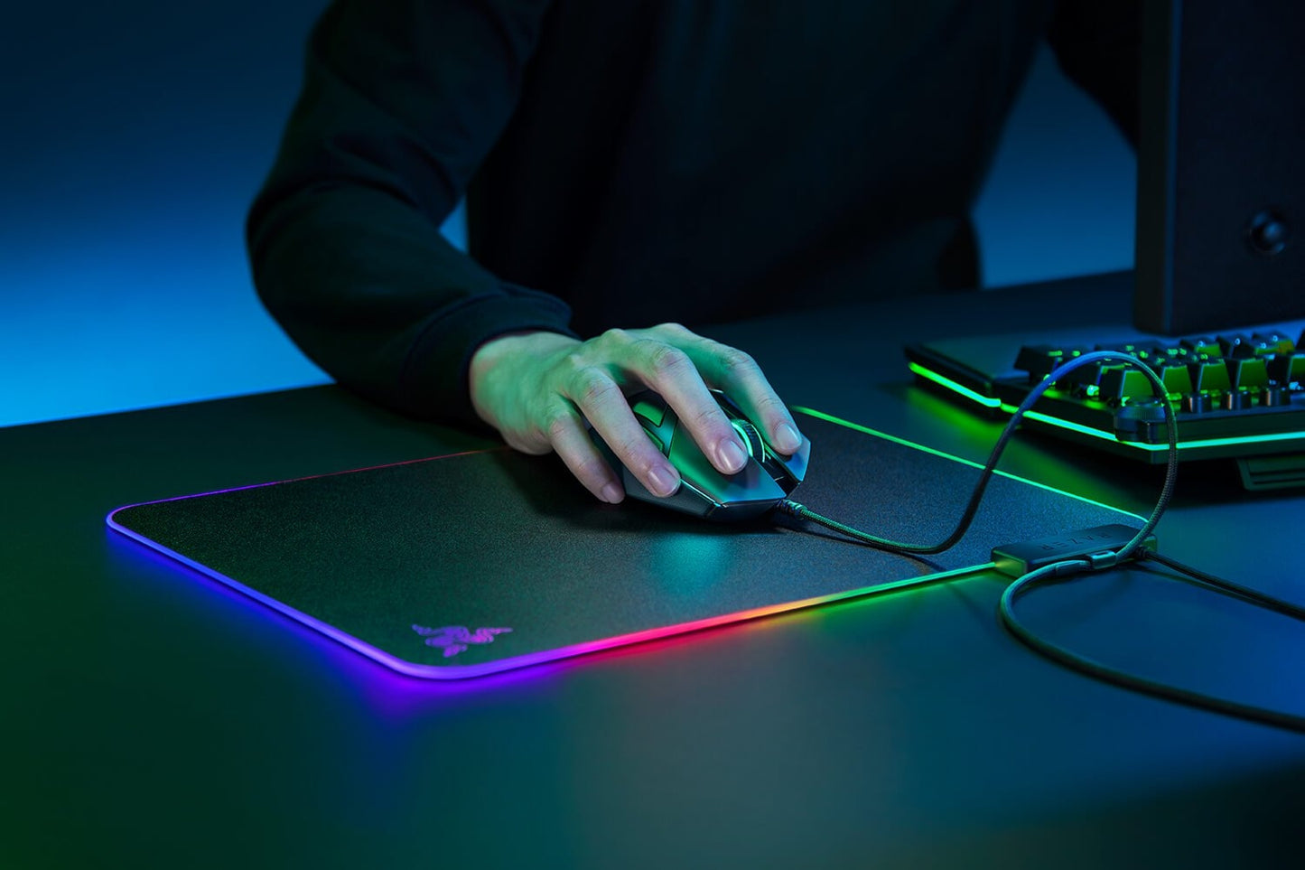 PRICE DROP Razer Firefly V2 - Hard Surface Premium Gaming Mouse Mat with Chroma RGB