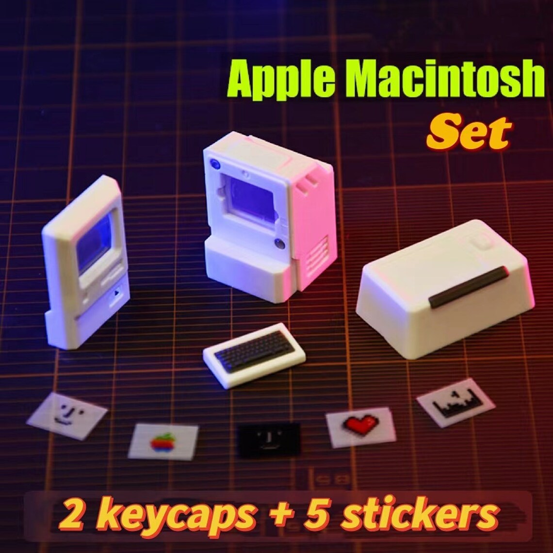 RETRO MACINTOSH ESC + TAB ARTISAN KEYCAP COMBO 3 COLORS