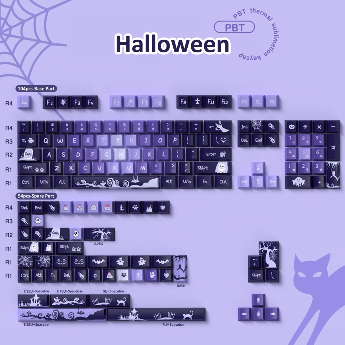 Halloween Cherry PBT Keycaps