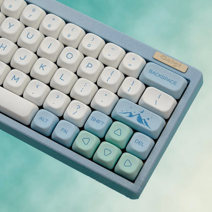Alpine Mist Moa PBT Keycaps Mac Compatible