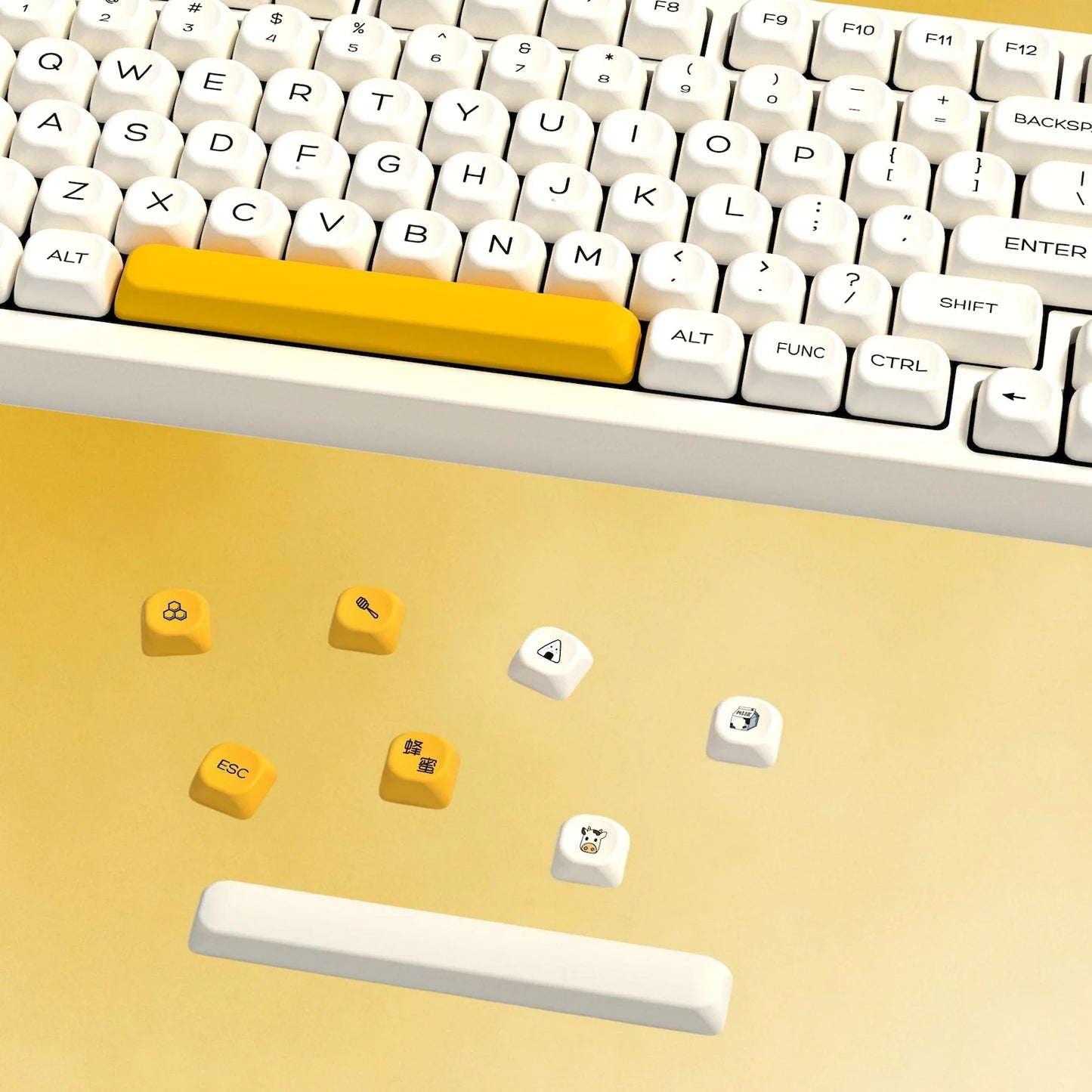 Milk & Honey MOA PBT Keycaps Mac Compatible