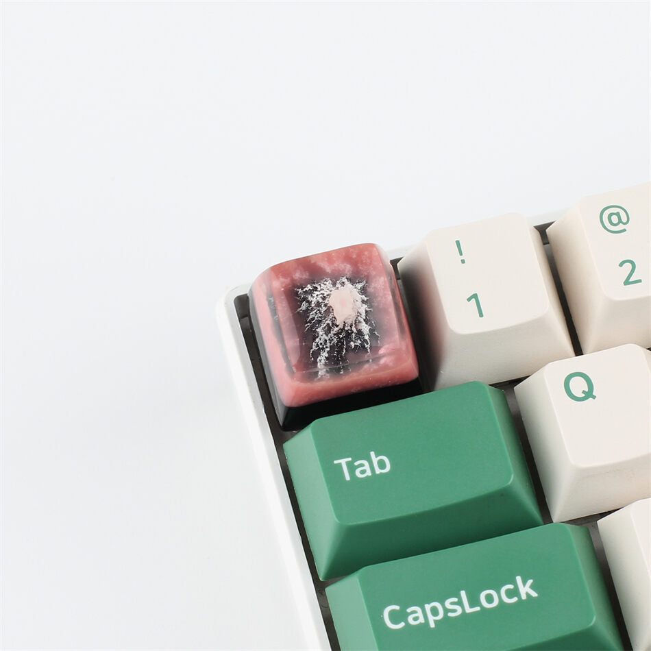 Resin SA Profile Artisan Keycaps Sakura Mount Fuji / Volcanic Cloud