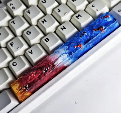 Koi Fish Resin Artisan Spacebar 6.25u Keycap