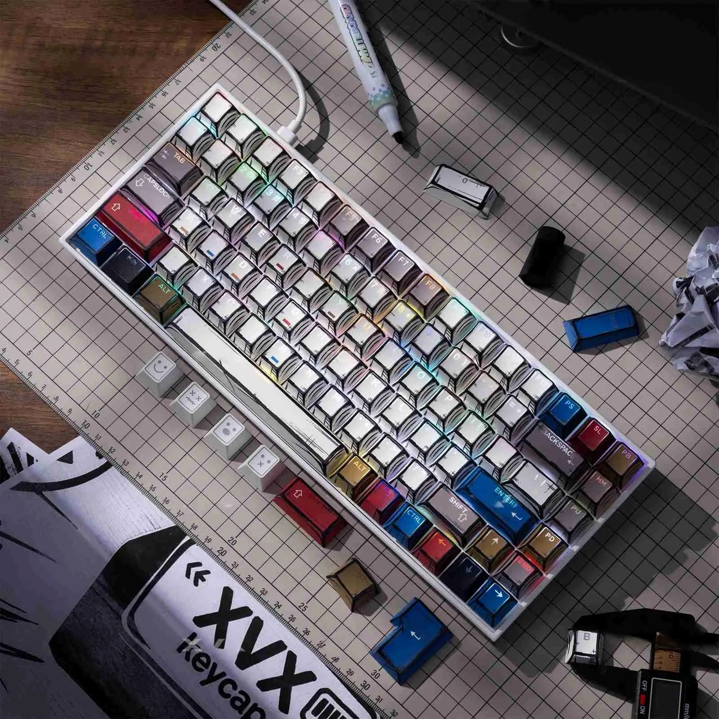 Top Backlit Comic Anime Manga Graffiti Doubleshot Keycaps