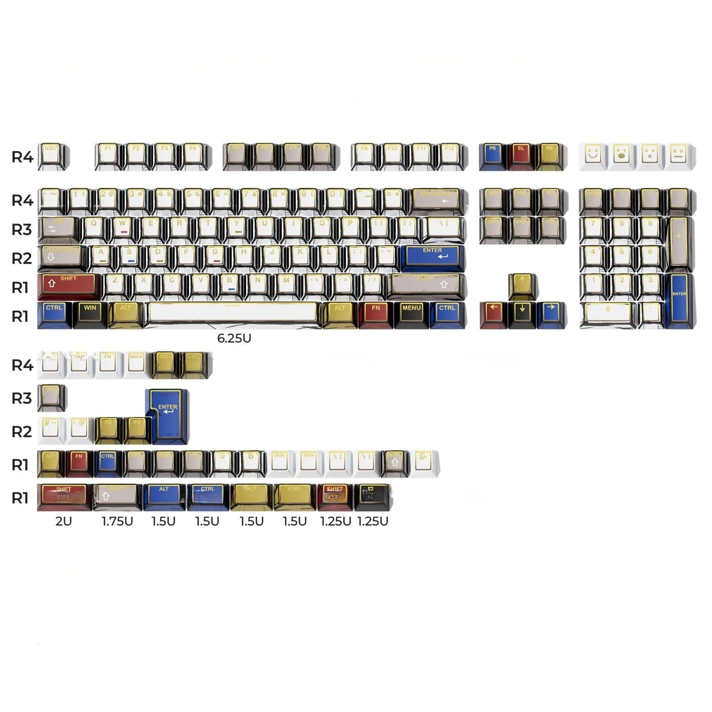 Top Backlit Comic Anime Manga Graffiti Doubleshot Keycaps