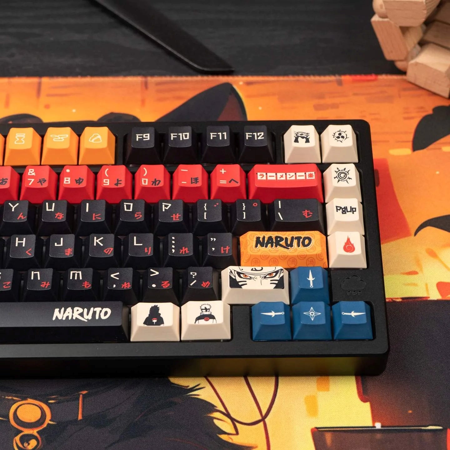 Naruto Ninja Cherry PBT Keycaps With Storage Box