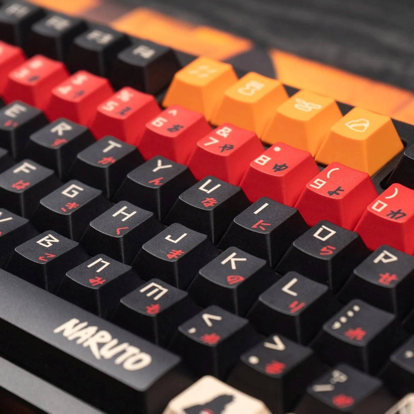 Naruto Ninja Cherry PBT Keycaps With Storage Box