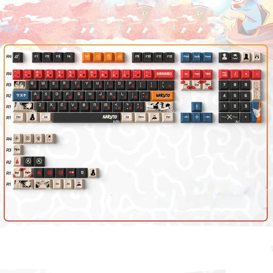 Naruto Ninja Cherry PBT Keycaps With Storage Box