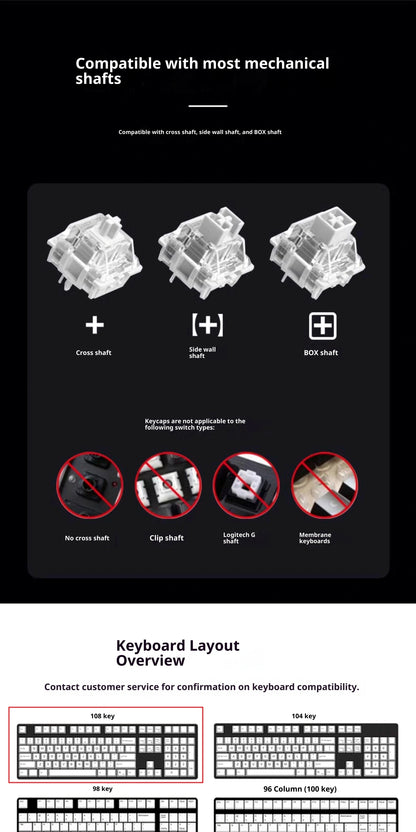 Gothic Porcelain Premium MDA Crystal Keycaps