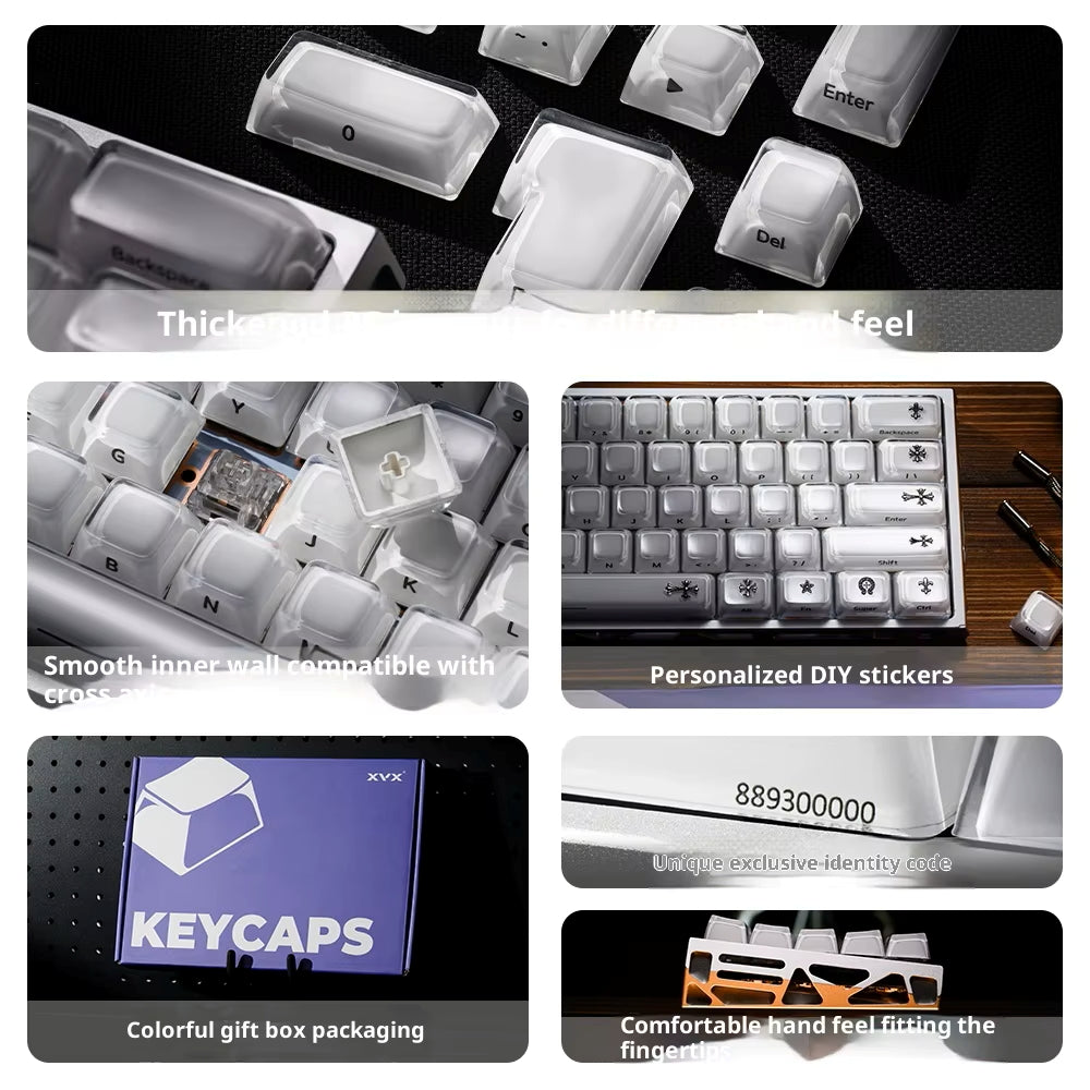 Gothic Porcelain Premium MDA Crystal Keycaps