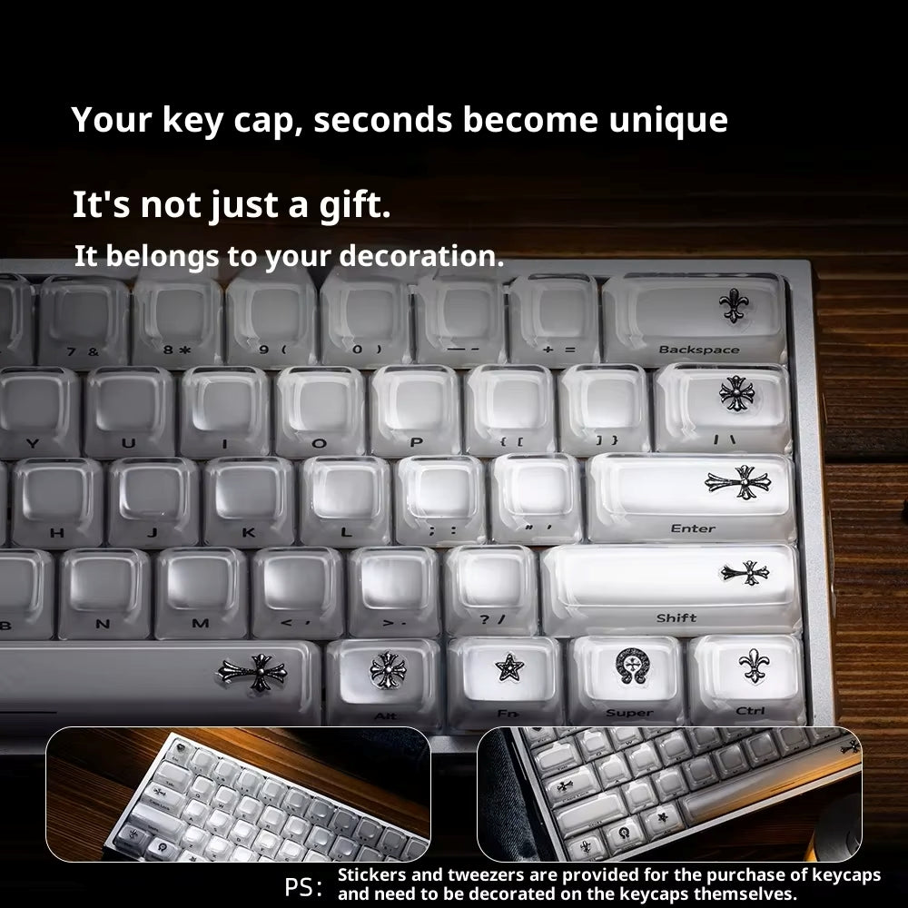Gothic Porcelain Premium MDA Crystal Keycaps