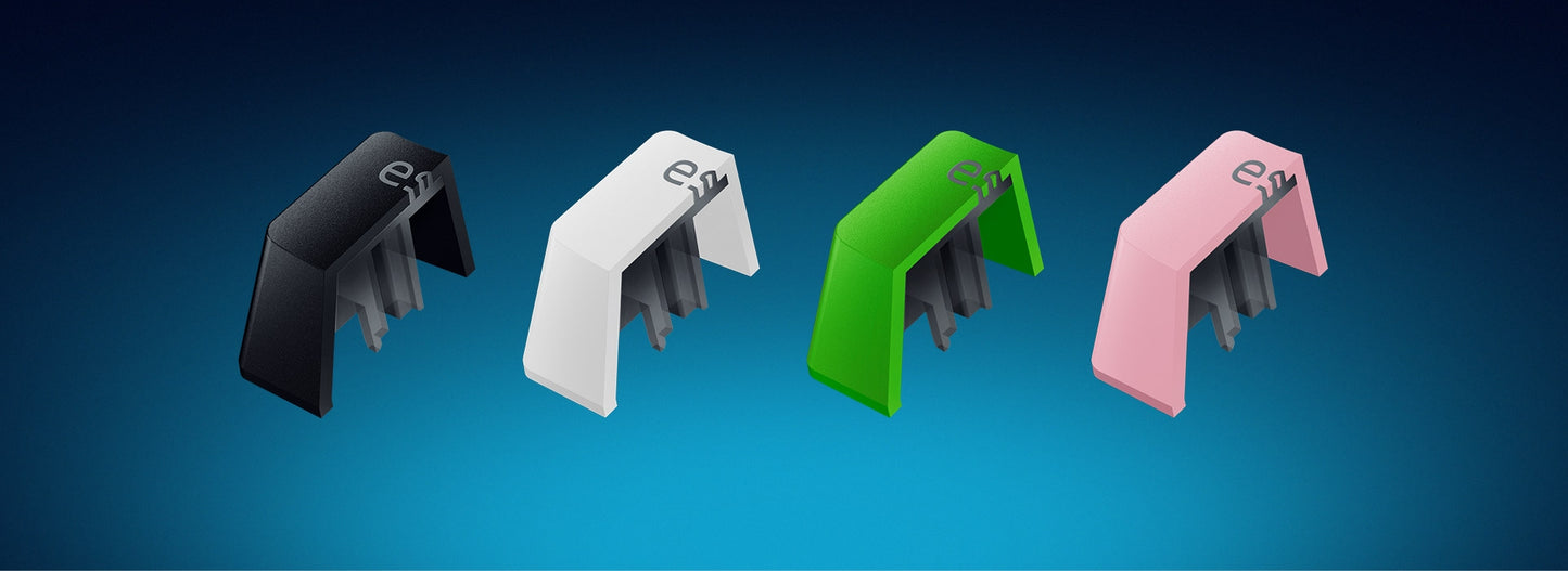 PRICE DROP Razer Shinethrough PBT Keycap & Coiled Cable Upgrade Set White Green