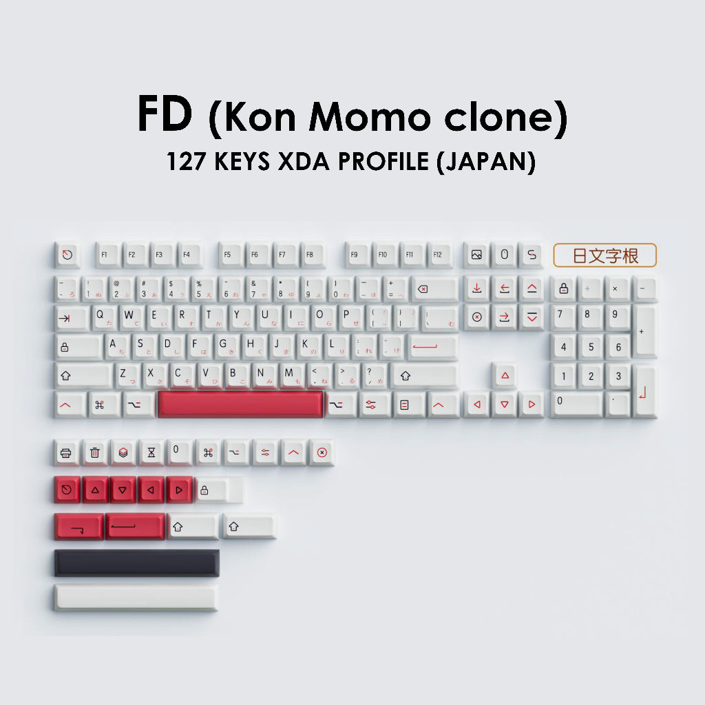 Kon Momo Japanese XDA PBT Keycaps