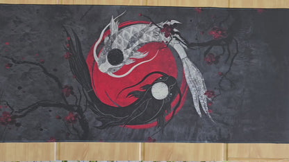 Koi Fish RED MOON NIGHT Premium Hybrid Control Deskmat