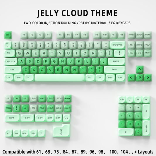 Green Primer HOA Profile Translucent Keycaps