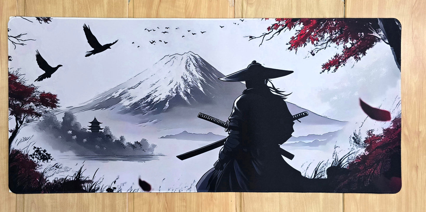 Samurai Warrior In Mountain Super Smooth XXL Deskmat