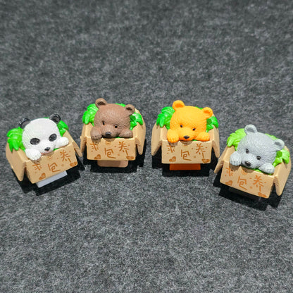 Teddy in Basket Resin Artisan Keycap