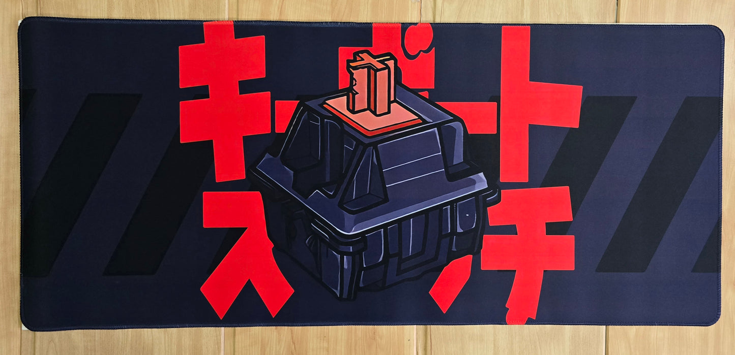 Red Black Switch Smooth XXL Deskmat