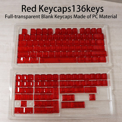 Crystal Blank Transparent Keycaps Full Set