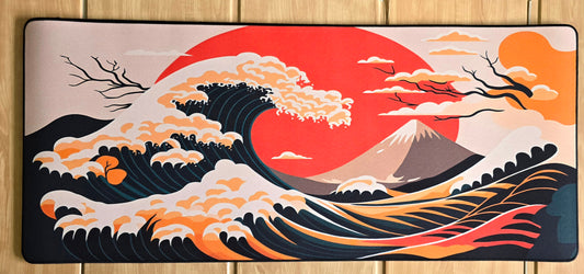 Big Ocean Wave With Sun Premium Hybrid Control XXL Deskmat