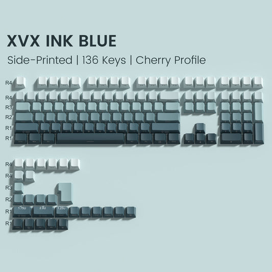 Ink Blue Side Backlit Cherry Doubleshot PBT Keycaps