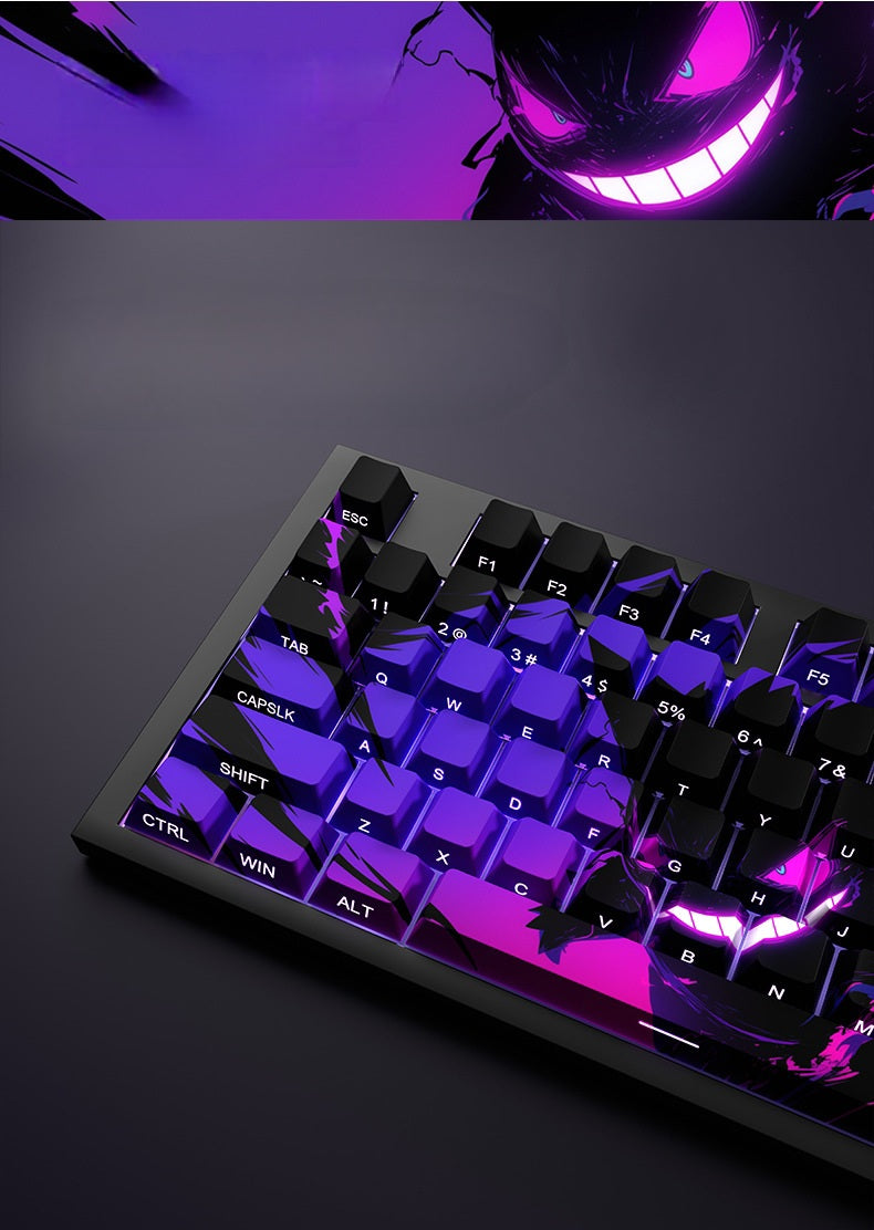 Gengar Side Backlit Cherry Doubleshot Keycaps