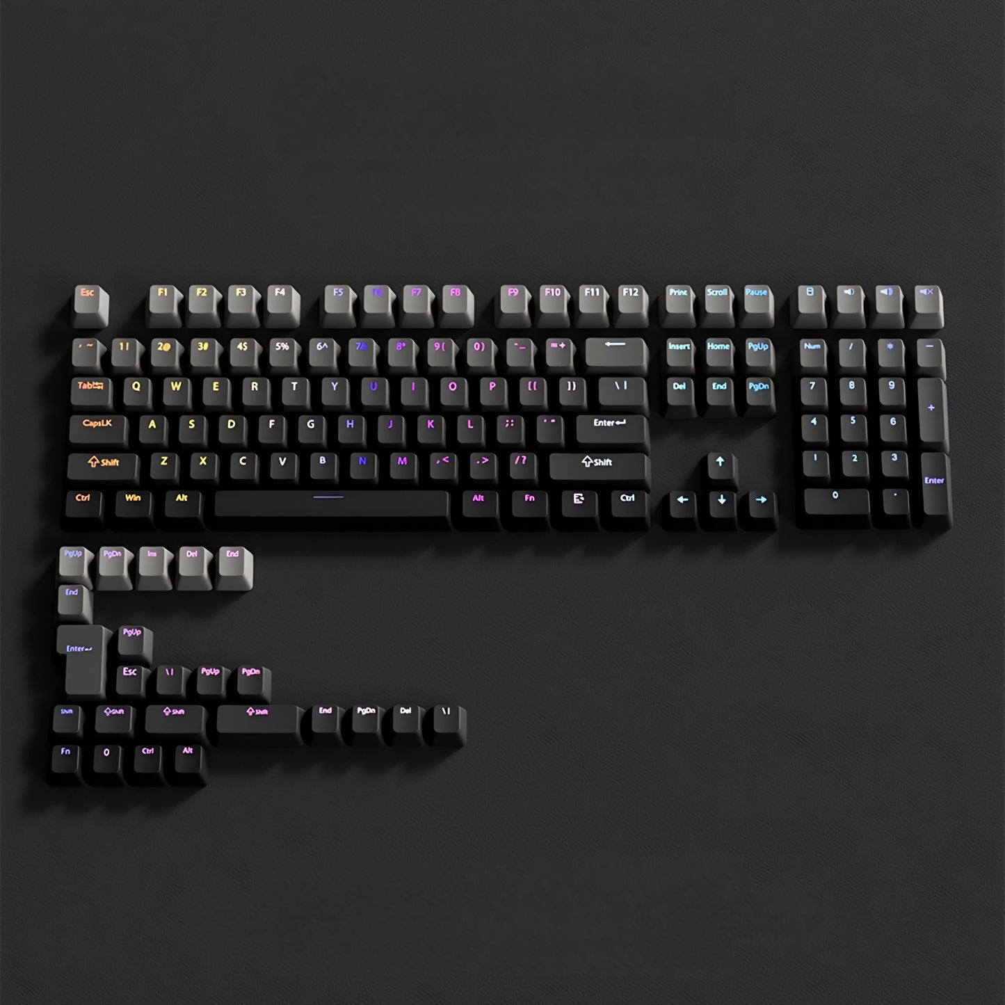 Cyber Noir Top Backlit OEM Keycaps