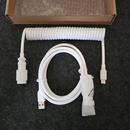 Lano Milky White Gx16 Aviator Connector Premium Mechanical Keyboard 3.5m Cable