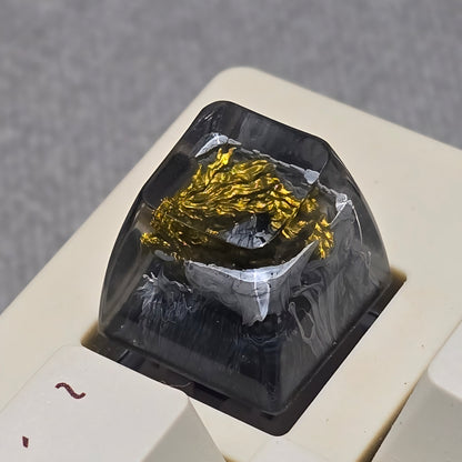 Mythical Golden Dragon Premium 1u Handmade Artisan Keycap
