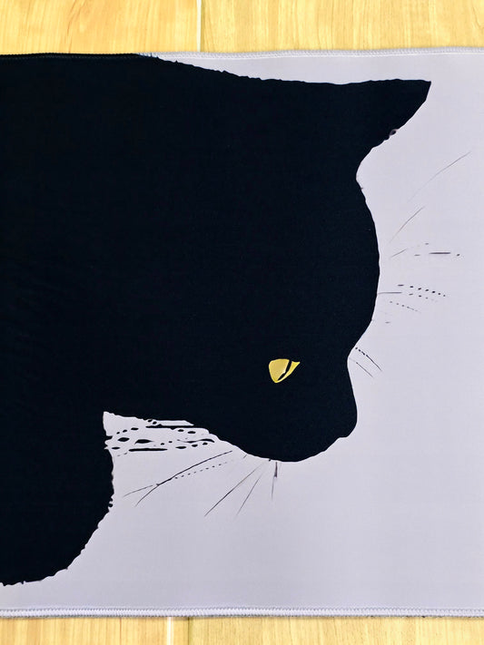 Minimal Black Cat Super Smooth XXL Deskmat