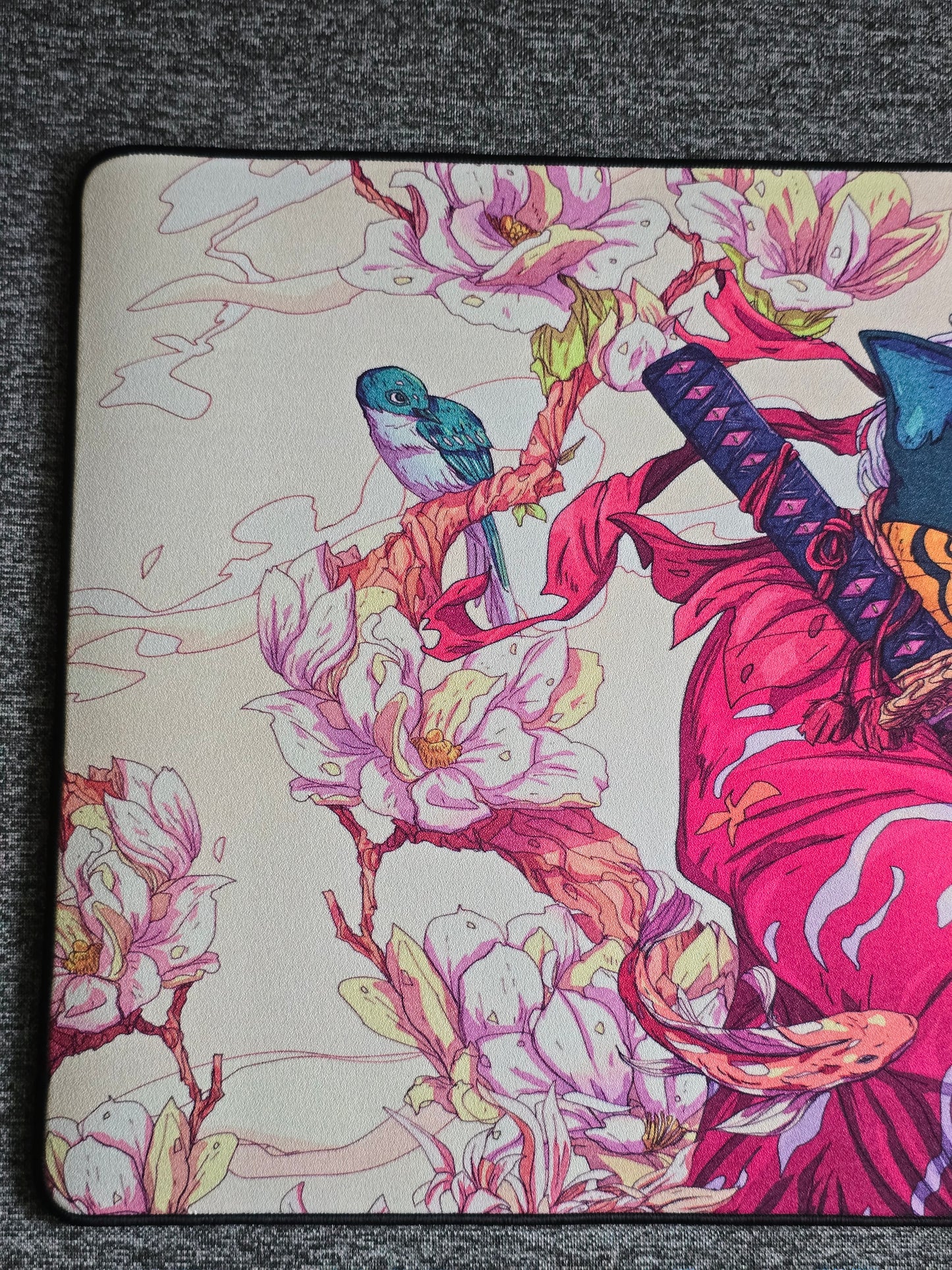 Samurai Cat Warrior Premium Control Surface XXL Deskmat