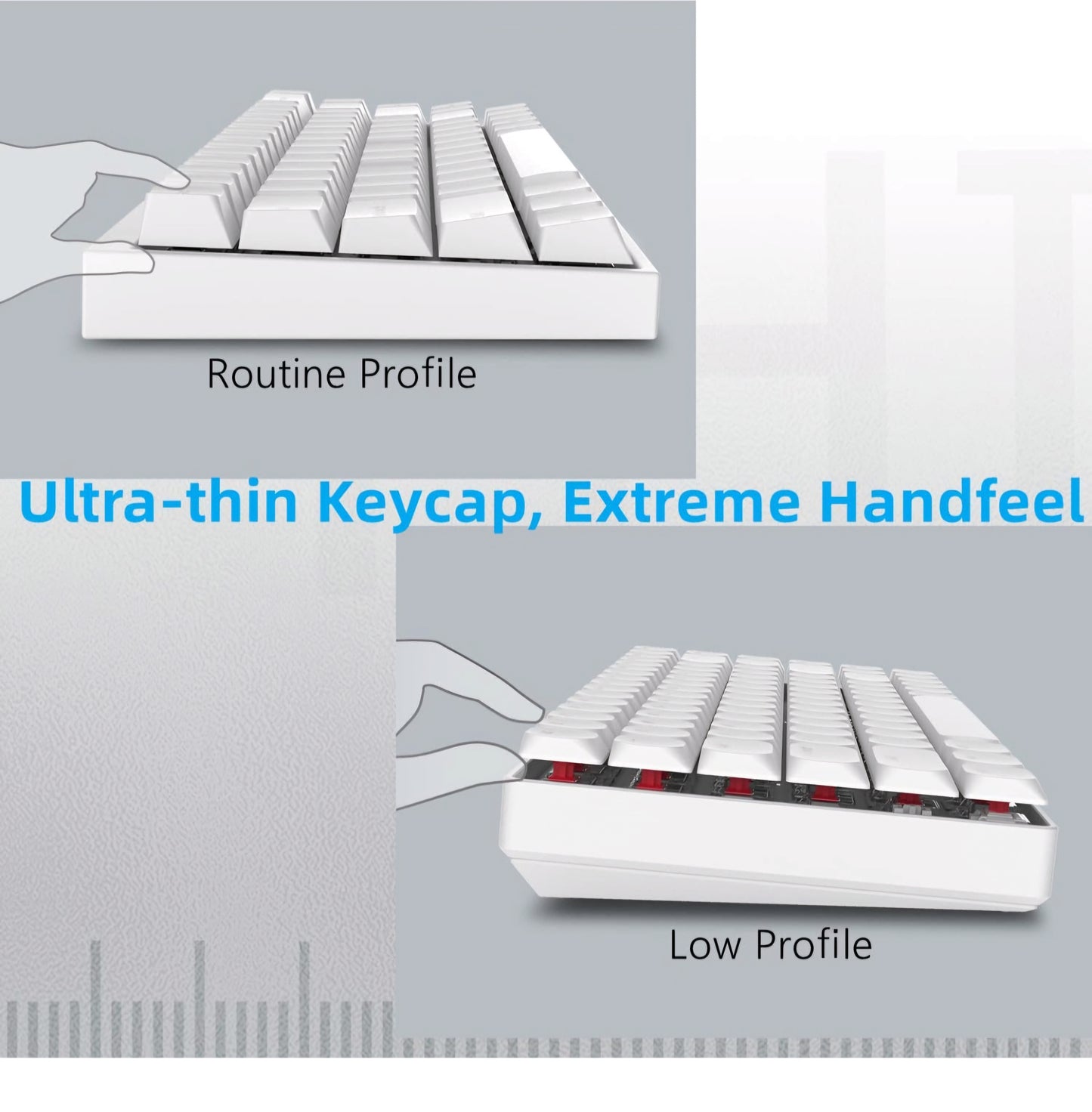 Low Profile Backlit Double-Shot PBT Keycap Set (117-Key)