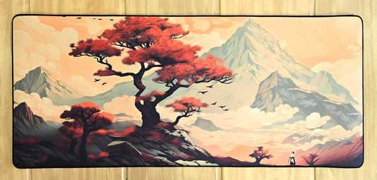 Red Tree In Mountain Premium Hybrid Control Surface XXL Deskmat