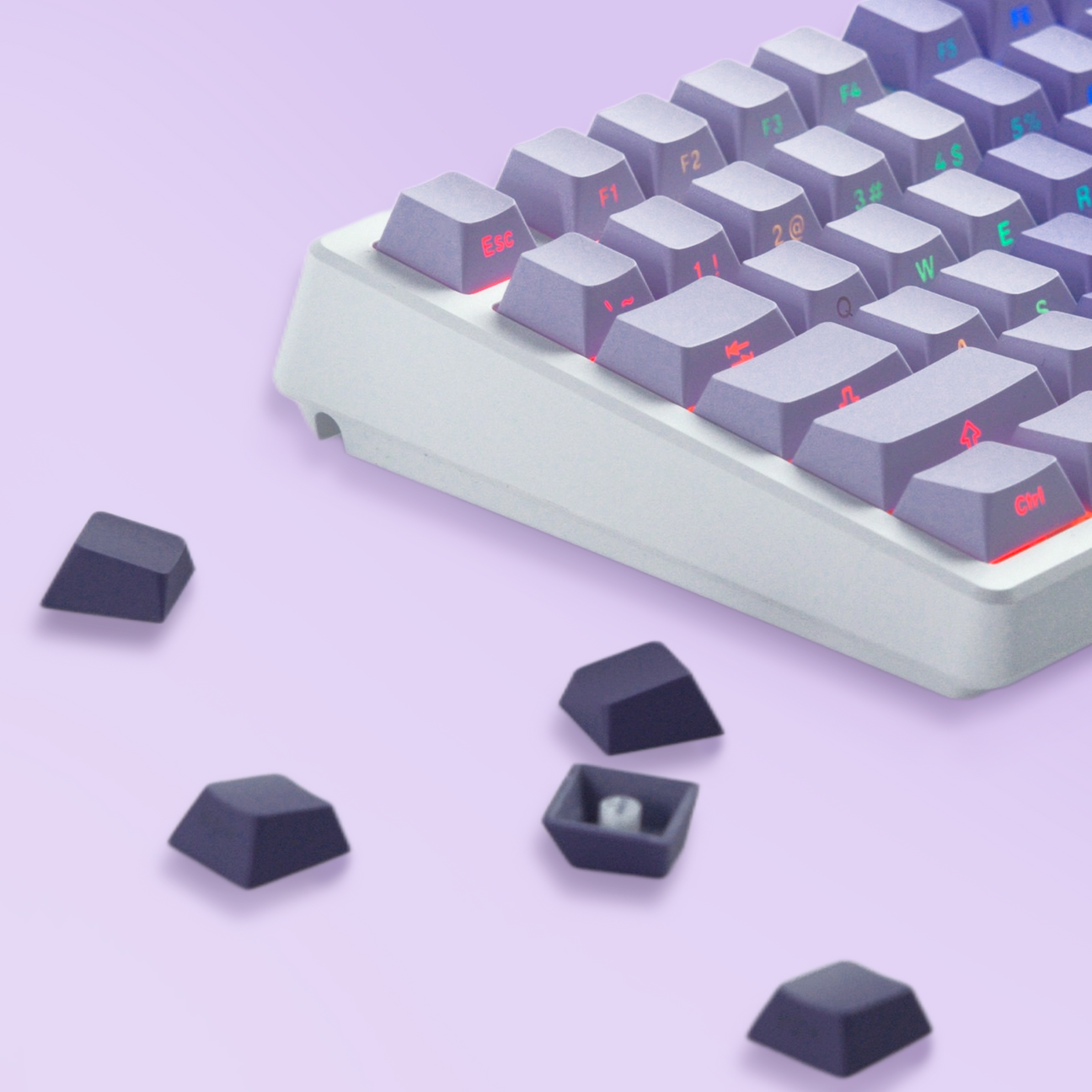 Purpurite Diagonal Gradient Side Backlit Cherry Profile Keycaps