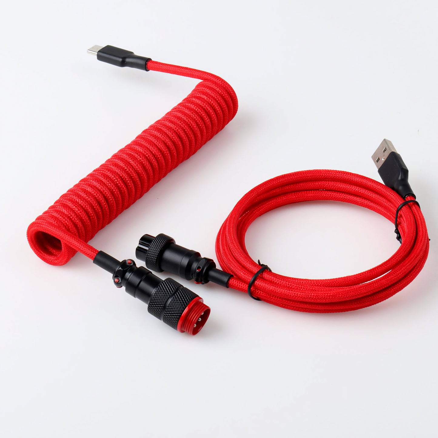 Red Black x16 Aviator Connector Premium Mechanical Keyboard 3.5m Cable