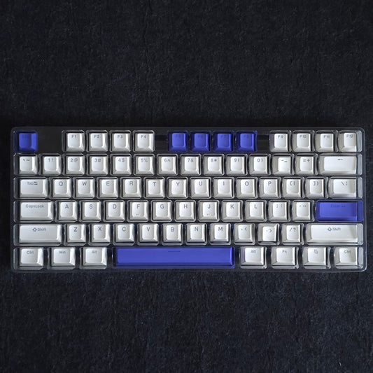 Backlit White Blue Doubleshot OEM Keycaps 152 Keys