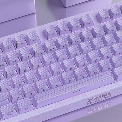 Purple Demon Wave OEM Side Printed Keycaps