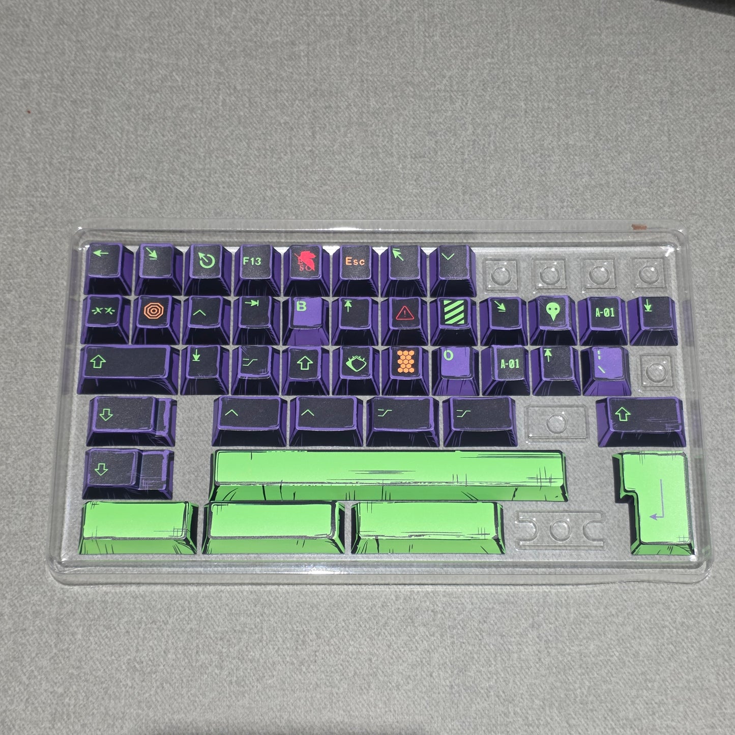 Unit 1  EVA Comic Manga Style Japanese Cherry PBT Extended Keycaps