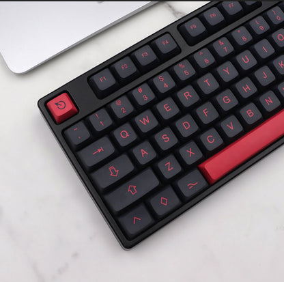Mizu Red Black XDA PBT Keycaps