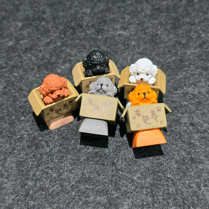 Puppy In Basket Resin Artisan Keycap