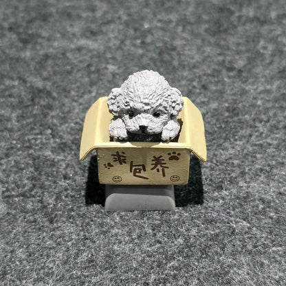Puppy In Basket Resin Artisan Keycap