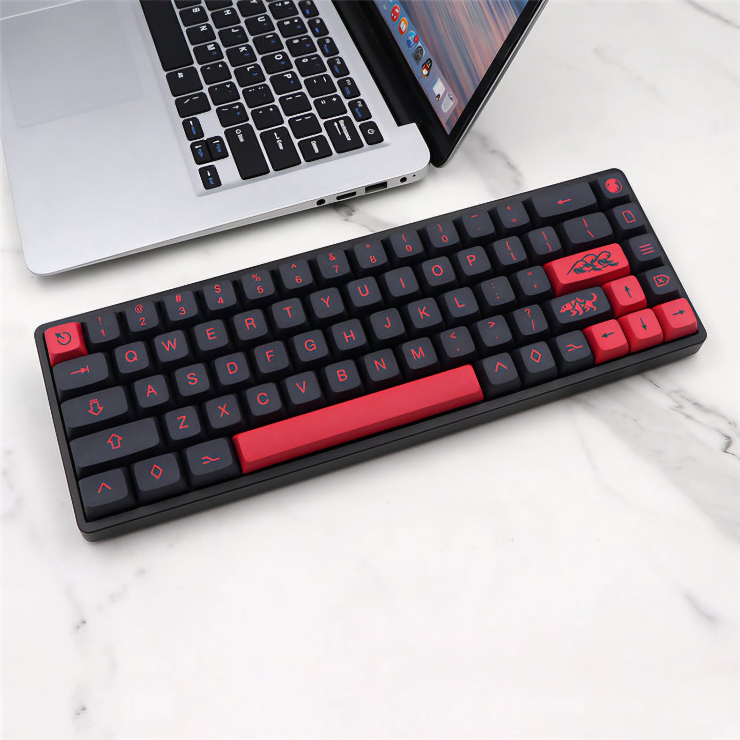 Mizu Red Black XDA PBT Keycaps