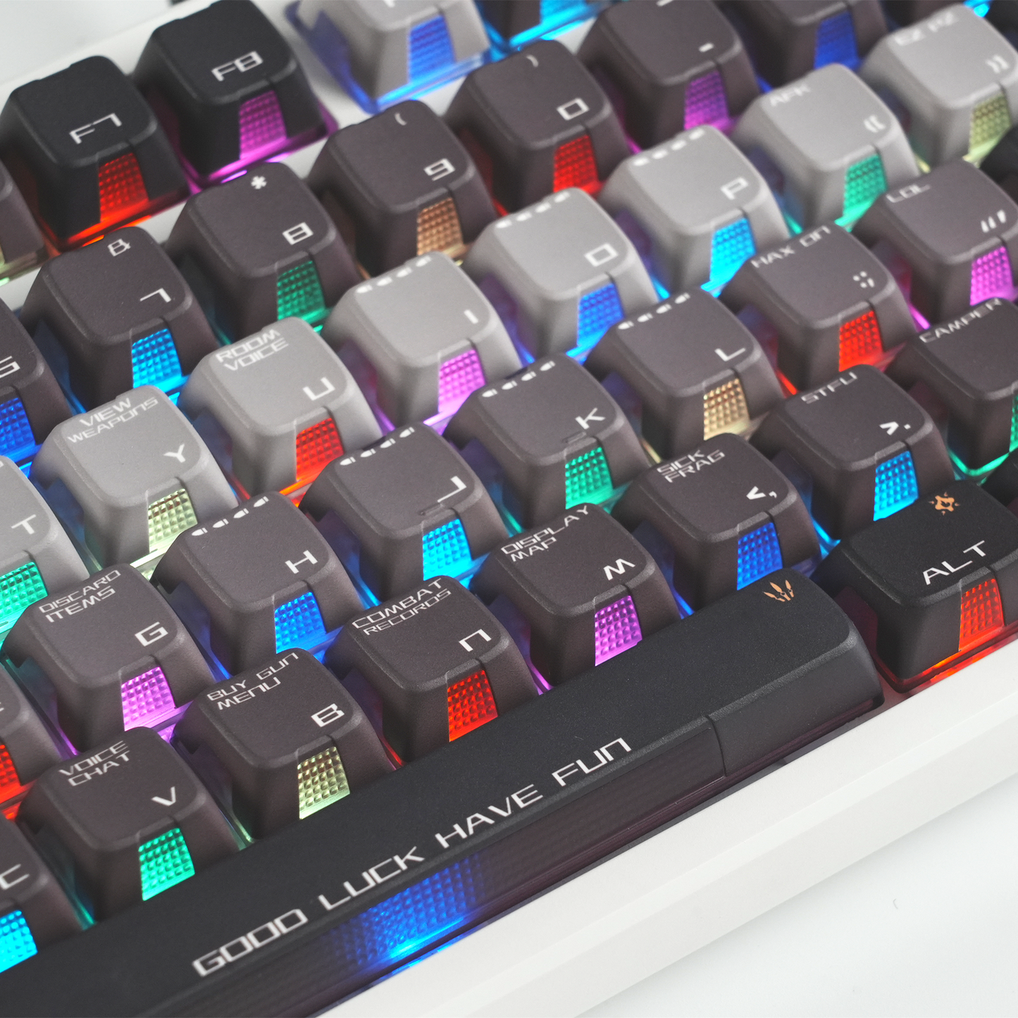 Valorant Dark Theme Lighthouse Profile Side Backlit Doubleshot Keycaps