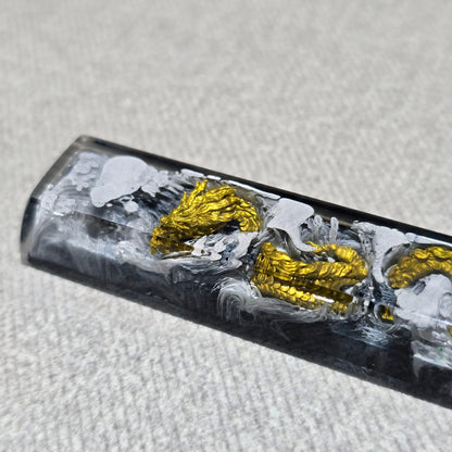 Mythical Golden Dragon Premium Handmade Spacebar Artisan Keycap 6.25u