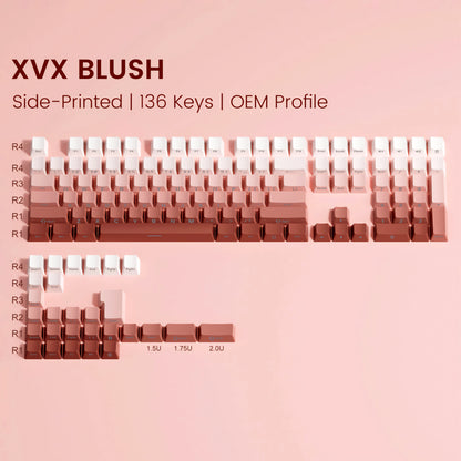 Backlit Copper Blush  Gradient Side Backlit Keycaps XVX Version