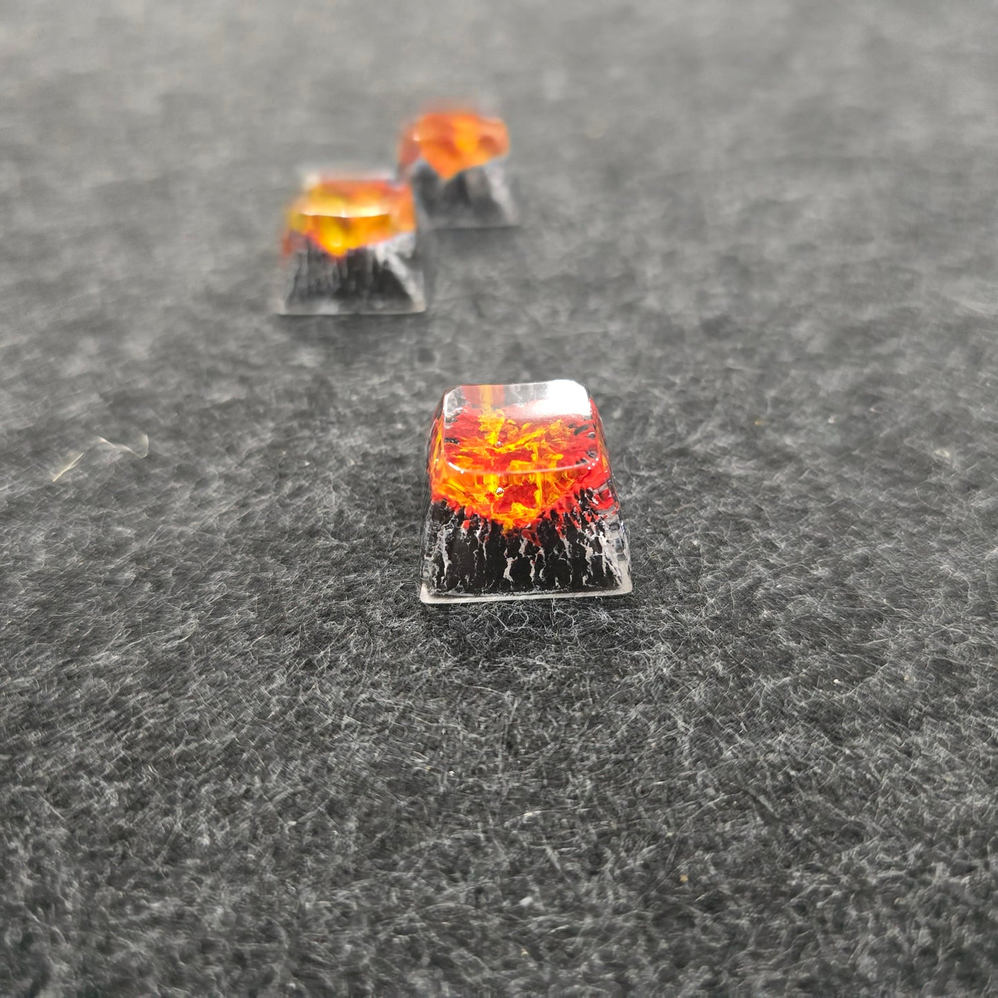 Volcanic Crater Shinethrough Artisan Resin Keycap