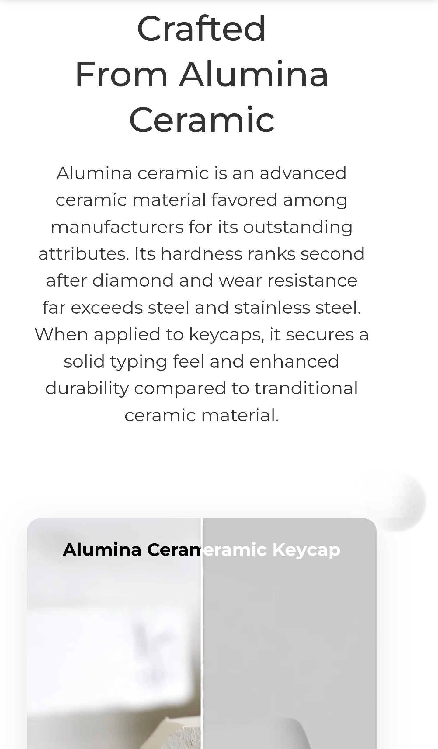 XVX Full Glaze Ceramic Minimal White Cherry Profile 120-Key Full Keycap Set