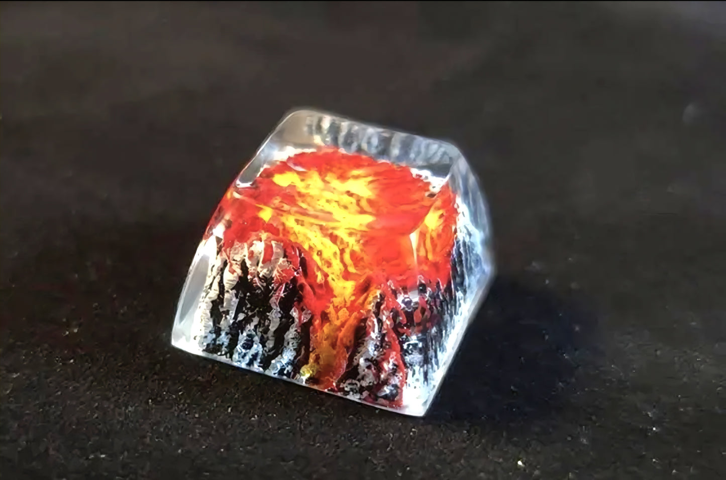 Volcanic Crater Shinethrough Artisan Resin Keycap